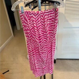 Lilly Pulitzer Pink and White Tube Dress